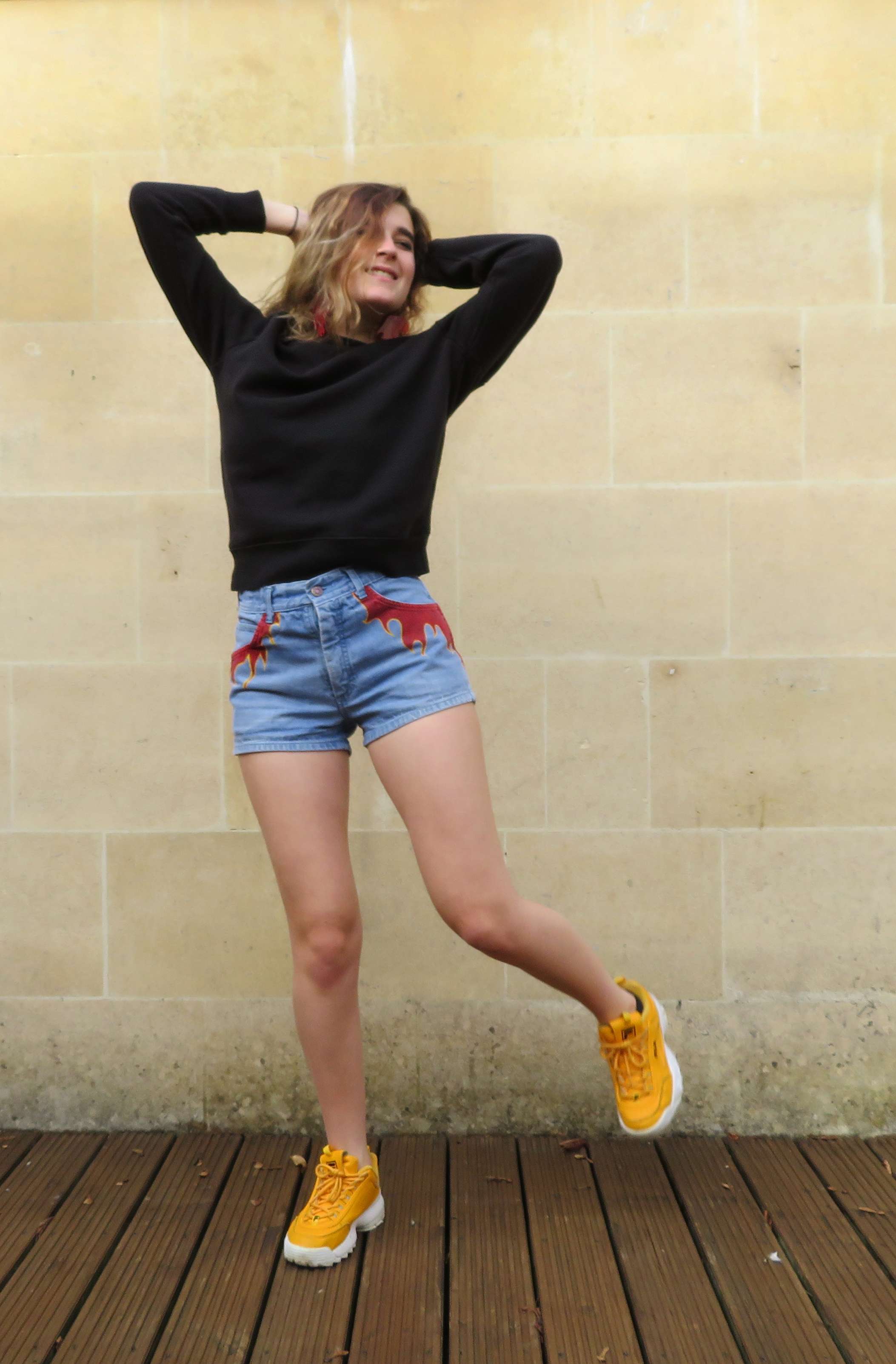 Outfits with yellow filas store
